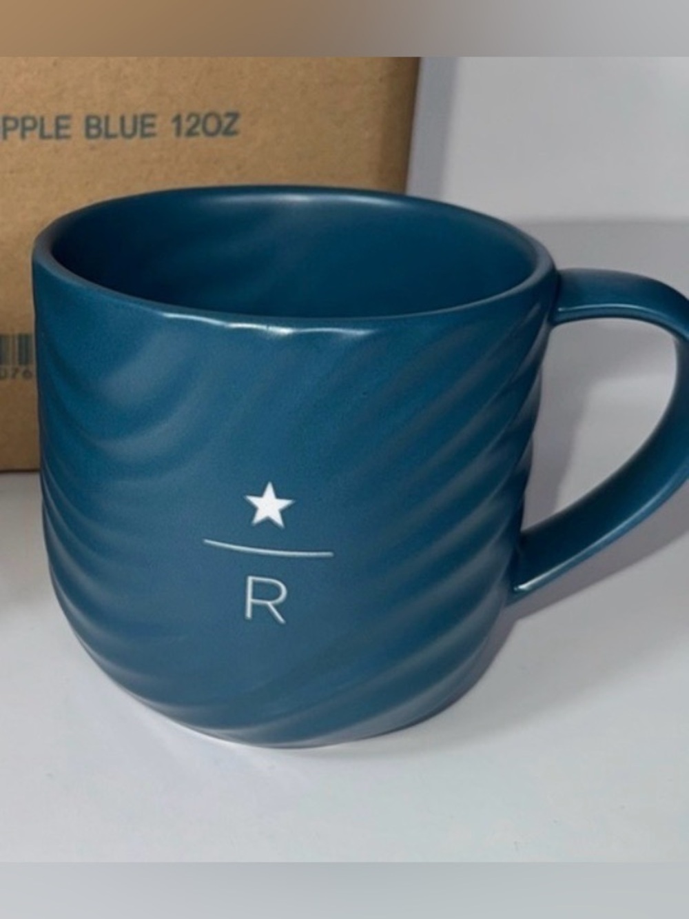 Starbucks Reserve Seattle Coffee Mug 12 oz Ripple, Smoky Blue